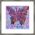 Be Happy 2 Butterfly Framed Print