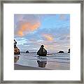 Beach At Dawn Framed Print