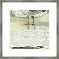 Beach Birds Panel Framed Print