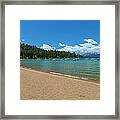 Beach, Lake Tahoe, Usa Framed Print