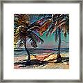 Beach Palms - Multi 403 Framed Print