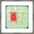 Bear Shaped Jelly Candy Sweets One Red Framed Print