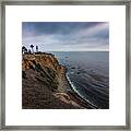 Beautiful Point Vicente Lighthouse On A Cloudy Day Framed Print