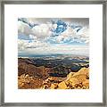 Beautiful View From Pike's Peak Colorado Springs Colorado Framed Print