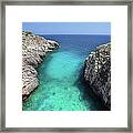 Beautiful View Of Cliffs And A Framed Print
