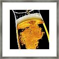 Beer Been Poured Into Glass, Studio Shot Framed Print