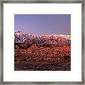 Before Sunrise Panorama At Alabama Hills Framed Print