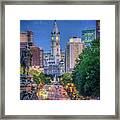 Ben Franklin Parkway City Hall Framed Print