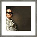 Benjamin Franklin With Sun Glasses Framed Print