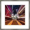 Between A Bus And A Tram Framed Print