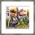 Bicycles And Bouquets Framed Print