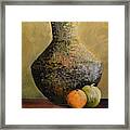 Big Vase And Fruit Framed Print