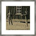 Billy The Kid, Playing Croquet In New Mexico, 1878 Framed Print