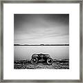 Binoculars On Plank Framed Print