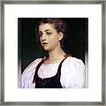 Biondina By Lord Frederic Leighton Framed Print