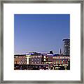 Birmingham Skyline Night Panorama Framed Print
