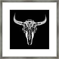 Bison Skull X-ray 01bw Framed Print