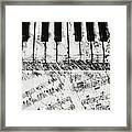 Black And White Piano Keys Framed Print