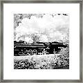 Black And White Train Framed Print