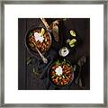 Black Beans And Cabbage Soup Framed Print