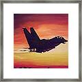 Black Bomber Jet Framed Print