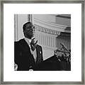 Black Muslim Leader Louis Farrakhan Framed Print