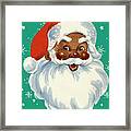 Black Santa Claus Framed Print