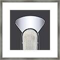 Blank Radio Tv Microphone Framed Print