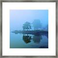 Blue Foggy Reflections Framed Print