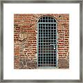 Blue Grid Doorway Framed Print