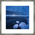 Blue Hour Lake Louise Framed Print