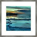 Blue Hue Sunset Over Great Fountain Geyser Framed Print