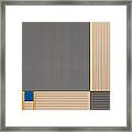 Blue In The Square Framed Print