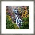 Blue Ridge Mountains Asheville Nc Whitewater Falls Autumn Scenic Framed Print