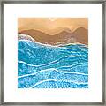 Blue Sea At The Beach Seen Framed Print