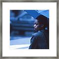 Blues In The Rain (from The Series "new York Blues") Framed Print