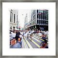 Blurred Image Of Hong Kong Central Framed Print