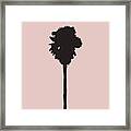 Blush Pink Palm Tree Framed Print