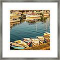 Boats In The Cove. Perkins Cove, Maine Framed Print