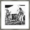 Bob Dylan & Neil Young Performing At Framed Print