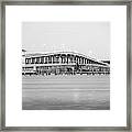 Bob Sikes Bridge Pensacola Beach Black And White Photo Framed Print