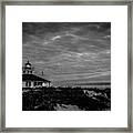 Boca Grande Lighthouse Black And White Framed Print