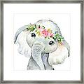 Boho Elephant Framed Print