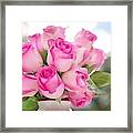 Bouquet Of Pink Roses Framed Print