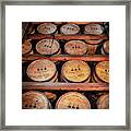 Bourbon Barrels In The Rick Framed Print