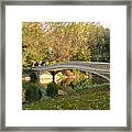 Bow Bridge Fall Foliage Framed Print