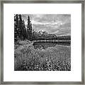 Bow Range At Herbert Lake In Banff Framed Print