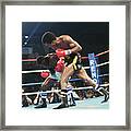 Boxer Sugar Ray Leonard In Action Framed Print