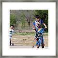 Boys On Bikes Framed Print