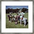 Boys Playing Football Framed Print